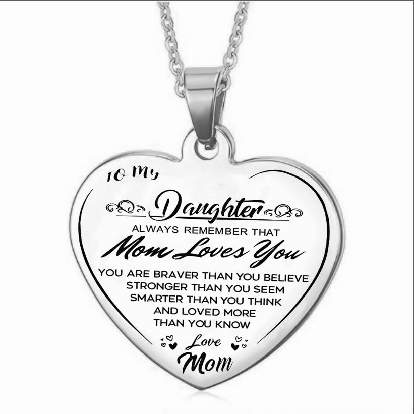 Daughter love pendant necklace for daughter