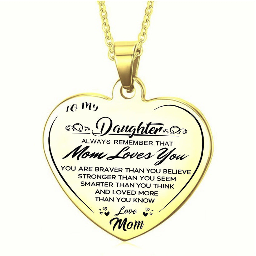 Daughter love pendant necklace for daughter