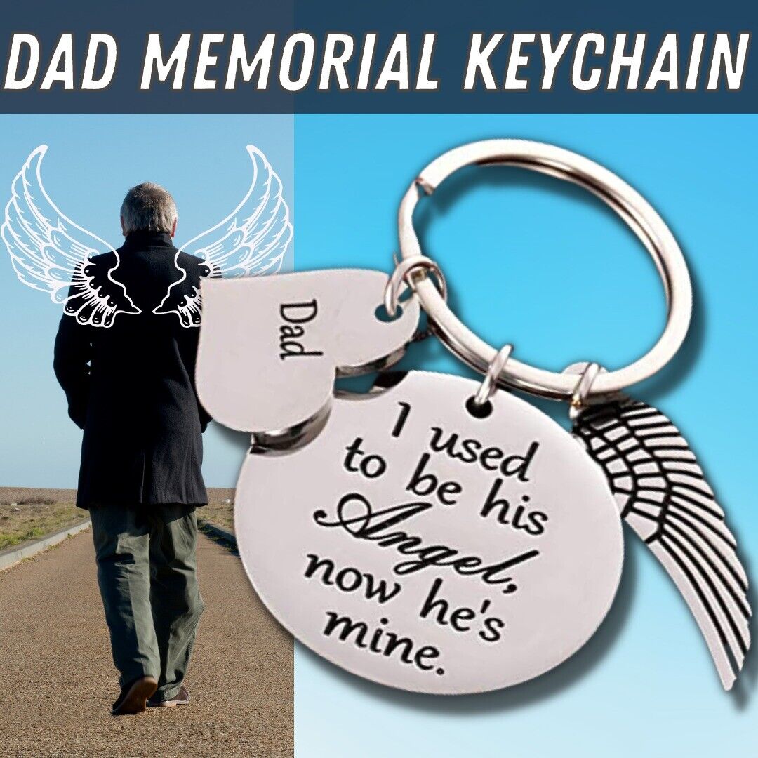 Dad Memorial Sympathy Gift Keychain For Loss Of Father Grandpa Boyfriend Husband